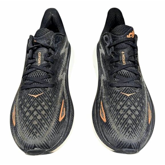 HOKA ONE ONE Clifton 9 'Black Copper' Running Shoes Size 10B - Picture 4 of 12